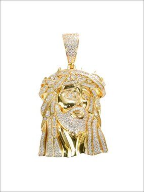 Moissanite Jesus Pendant 925 Sterling Silver Iced Out Hip Hop Necklace